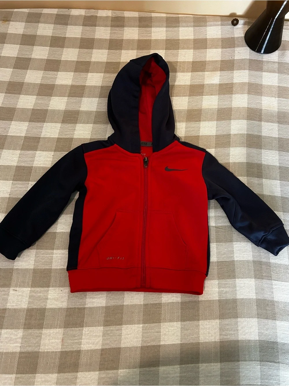 Nike Red and Black Kids DriFIT Zipper Jacket